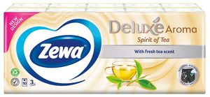 Оферта на ZEWA DELUXE Spirit of tea носни кърпи трипластови 10 x 10 за 4,04 лв. за Аптеки Субра