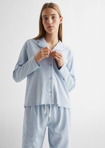 Оферта на Комплект памучна пижама с принт за 39,99 лв. за Mango