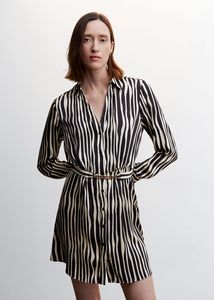 Оферта на Раирана риза-рокля с колан за 39,99 лв. за Mango