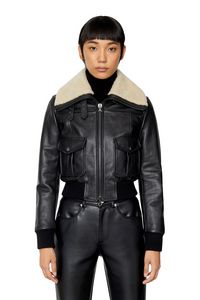 Оферта на Leather aviator jacket with fur collar за 647 лв. за DIESEL
