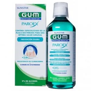 Оферта на GUM Paroex 0.06% вода за уста,  профилактика против образуване на плака и гингивит 500мл. за 9,09 лв. за Аптеки Медея