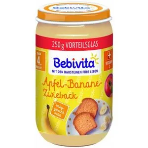 Оферта на Bebivita Каша ябълка,  банан и сухар,  след 4 месец 250г за 2,39 лв. за Аптеки Медея
