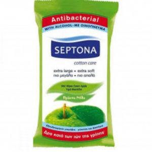 Оферта на Влажни кърпички Septona Antibacterial apple 15 бр за 1,39 лв. за Булмаг