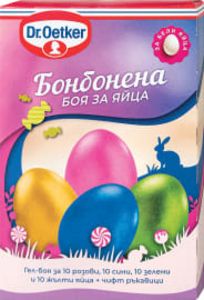 Оферта на Комплект от 4 цвята бонбонена боя за яйца за 2,89 лв. за dm